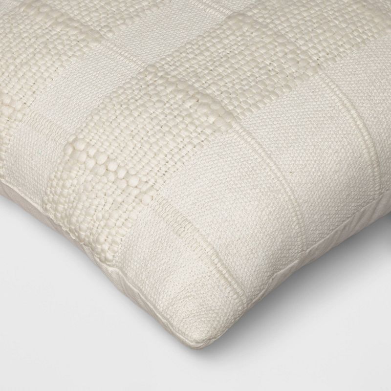 Textural Solid Square Throw Pillow Off-White - Threshold&#8482;, 5 of 7