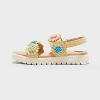 Toddler Girls' Lana Raffia Floral Footbed Sandals - Cat & Jack™ - 2 of 4