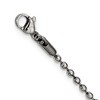 Chisel Stainless Steel Polished and Textured 2 Piece Cross Dog Tag on a 24" Ball Chain Necklace - 3 of 4