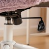 Okak Simple Cute Faux Rabbit Hair Swivel Office Chair with Metal Base & Colorful Wheels,Adjustable Desk Chair for Office,Living Room - 4 of 4