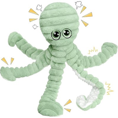 ZippyPaws 27” Extra Large Plush Octopus Dog Toy, Crinkle Squeaky Chew Toy for Large Breeds, Green