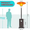 Outdoor Heater, 48,000 Portable Backyard Fireplace with Lid for Patio,Backyard,Balcony Propane Outdoor Patio with Wheels,Double Stainless Steel Heater - 4 of 4