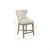 OUTSUPPLY Swivel Counter Stool, 300lb Capacity Bar Stool with Wood Legs & Kickplate - 2 of 4