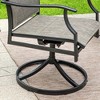 2pk Steel Patio 360 Swivel Padded Arm Chairs with Sling Seat & Back - Captiva Designs: Weather-Resistant, Rustproof Outdoor Furniture - 4 of 4