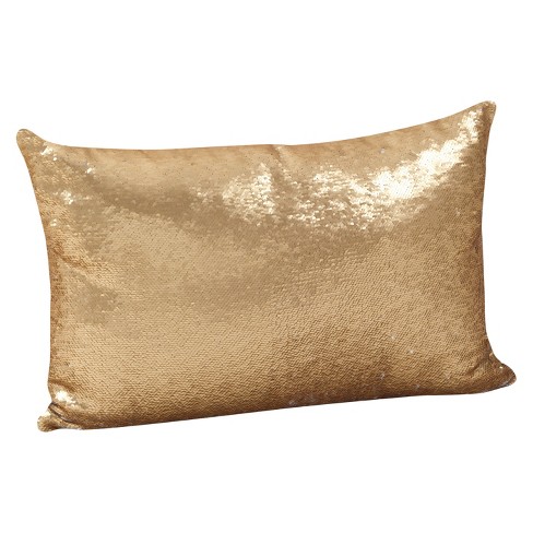 gold sequin throw pillows