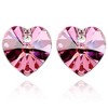 Rose Red Crystal Heart Gold Plated Necklace and Earrings Jewelry Set - 4 of 4
