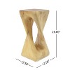 MAYEERTY 1 Pack Twist Shape Side Table, Artistic Wood-Grain End Table for Indoor Outdoor Living Room, Patio - 4 of 4