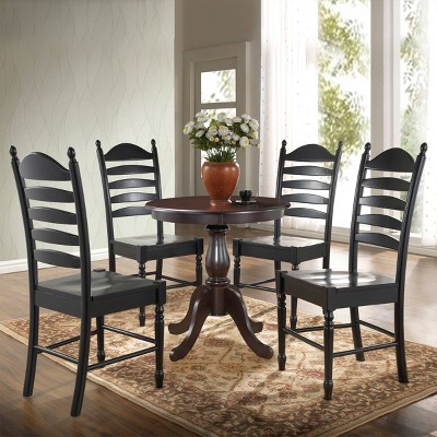 Espresso Medium Wood Round Pedestal Dining Table