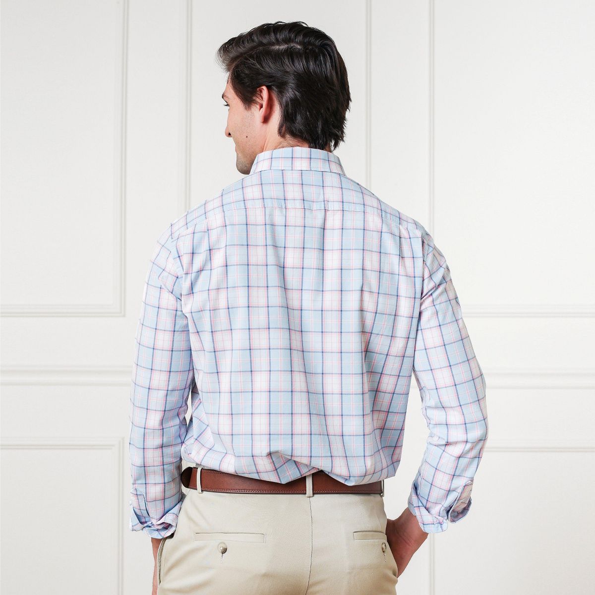 Hope & Henry Mens' Long Sleeve Stretch Poplin Button Down Shirt - thumbnail 9