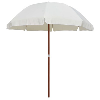 Garden Parasol Sand Polyester, Steel Large UV-resistant materials vidaXL