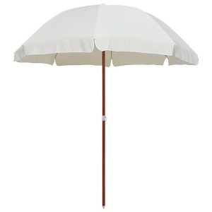 Garden Parasol Sand Polyester, Steel Large UV-resistant materials vidaXL - 1 of 4