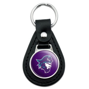 Florida Southwestern State College Primary Logo Black Leather Keychain - 1 of 4