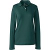 Lands' End School Uniform Women's Long Sleeve Feminine Fit Interlock Polo Shirt - 2 of 2