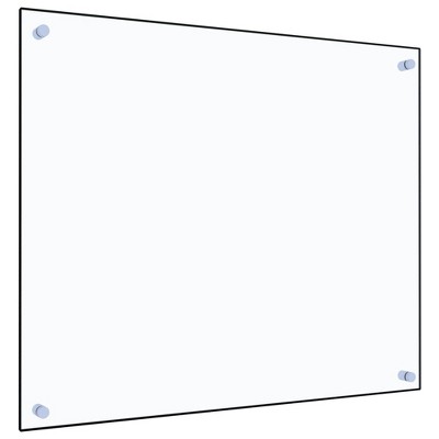 vidaXL Kitchen Backsplash Transparent 27.6"x23.6" Tempered Glass