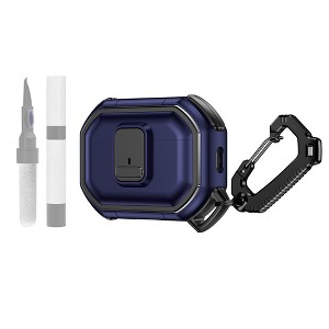HTUTWOO for Airpods 4 Protective Case, Cool Shockproof Cover with Keychain and Cleaner kit for Men Women - 1 of 4