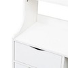 Kumasinova 58" Wooden Nightstand withTall Bookshelf,Space-Saving Night Stand with Drawers,Bedside Table with Open Shelves for Bedroom - 4 of 4