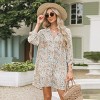 Women's Long Sleeve Botanical Buttoned Shirt Dress - Cupshe - 2 of 4