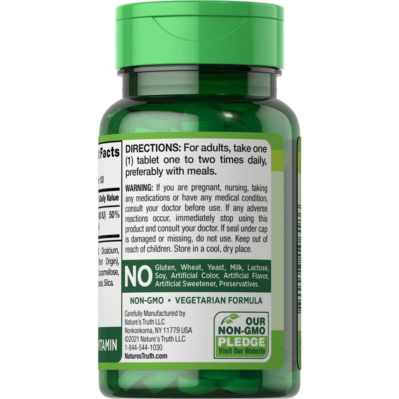 Nature's Truth Vitamin D3 400 IU (10mcg) | 100 Tablets, 3 of 5