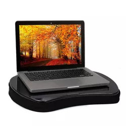 Sofia + Sam Mini Lap Desk Bed Table with Memory Foam and Tablet Slot - Black