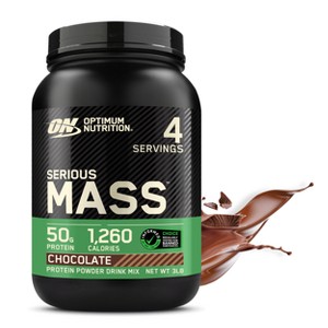 Optimum Nutrition Serious Mass Protein Powder - Chocolate - 2.96lbs - 1 of 4