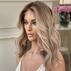 Jessie's Wig 12-14 Inch Bob Wavy Glueless Wig Ombre Blonde Highlight Color 5x5 Lace 1 Pc/Pack - 3 of 4