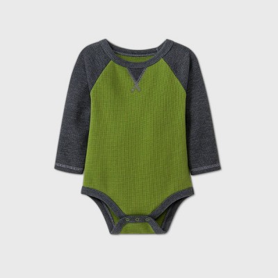 green baby bodysuit