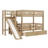 Polibi Twin Over Twin Bunk Bed with Slide, Staircase Storage & Underbed Drawers - 3 of 4