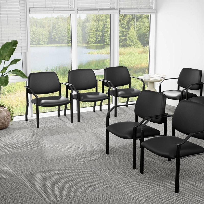 500lbs Guest Chair Antimicrobial Black - Boss Office Products, 1 of 7
