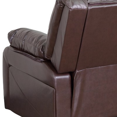 Harmony Series Brown LeatherSoft Recliner with Metal Frame