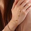 Turandoss 2PCS Gold Hand Chain Bracelet for Women - Dainty 18K Gold Hand Chain, Finger Rings Link Bracelets, Birthday Christmas Gifts for women, 6+2In - 2 of 4