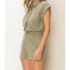 Women's Sheer Attitude Button-Front Romper - HYFVE - 2 of 4