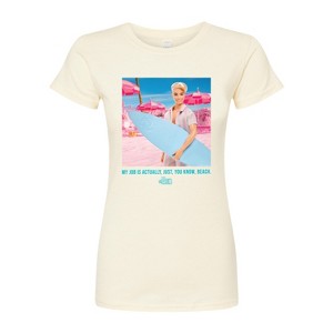 Women's - Barbie - Ken My Job Is Beach Fitted Graphic T-Shirt - 1 of 2