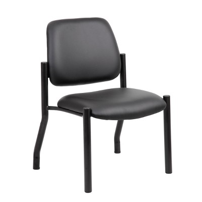 300lbs Weight Capacity Guest Chair Antimicrobial Black - Boss Office ...