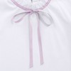 Girl's Skirt Sets Summer Bow Frilled Neck Ruffle Sleeve Tops Solid Fishtail Mini Short Skirt - 2 of 4