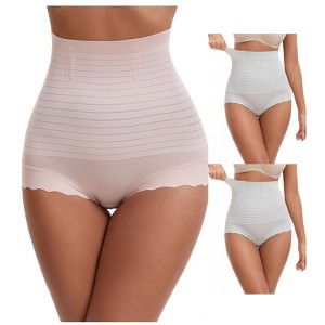 INSPIRE CHIC 3 Packs Women's High Waisted Body Shaper Shaping Tummy Control Panties - 1 of 4