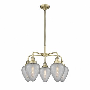 Geneseo - 5 Light Stem Hung Chandelier In Industrial Style-15 Inches Tall and 24 Inches Wide - 1 of 1