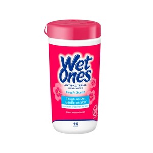 Wet Ones Antibacterial Hand Wipes Canister - Fresh Scent - 40ct - 1 of 4