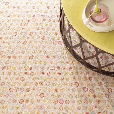 Handmade Rectangular Abstract Wool Rug with Cotton Backing, 3'x5'