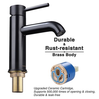 Oil Rubbed Bronze Single Handle Bathroom Faucet with Deck Plate