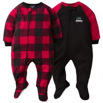 Gerber Infant and Toddler Boys' Fleece Footed Pajamas, 2-Pack