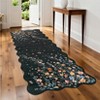 Washable Floral Living Room Rugs, Modern Farmhouse Butterflies Print Botanical Carpet for Bedroom, Soft Non Slip Floor Cover for Girls Nursery Room - 4 of 4