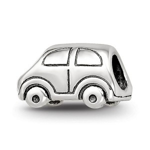 Black Bow Jewelry Sterling Silver Family Car Bead Charm - 1 of 4