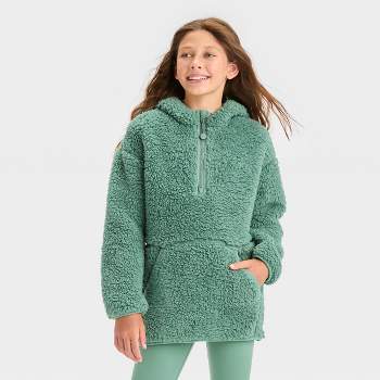 Girls' Fleece 1/2 Zip Pullover - All In Motion™