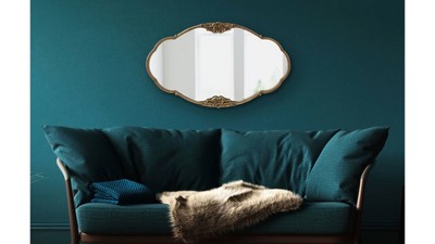 Novella Black Baroque-Inspired Ornate Wall Mirror