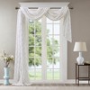 Diamond Pattern Tassel Trim Draping Window Valance, Lightweight Fabric Soft Sheer Valance for Elegant Decor Style - 2 of 4