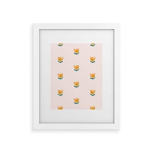 Deny Designs Maritza Lisa Abstract Yellow Tulip Pink Framed Wall Art Print - 1 of 4