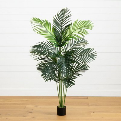 Nearly Natural 5-Foot Tall Artificial Paradise Palm Tree with Plastic Pot