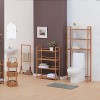 Three Bar Bamboo Towel Rack Natural - Organize It All - 2 of 4