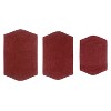 Waterford Collection Tufted Bath Rug, Extra Soft and Absorbent, Non-Slip Bath Mats, Machine Washable bath rugs for Bathroom, 3 Piece Set, Red - 2 of 4