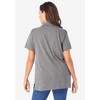 Roaman's Women's Plus Size Polo Ultimate Tee - 3 of 4